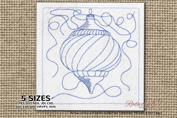 Hanging Christmas Ornaments Redwork Review