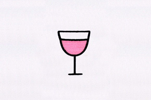 Wine Glass Embroidery for Holiday Sales
